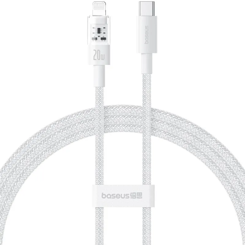 Дата кабель Baseus Gem Fast Charging Type-C to Lightning 20W Moon White