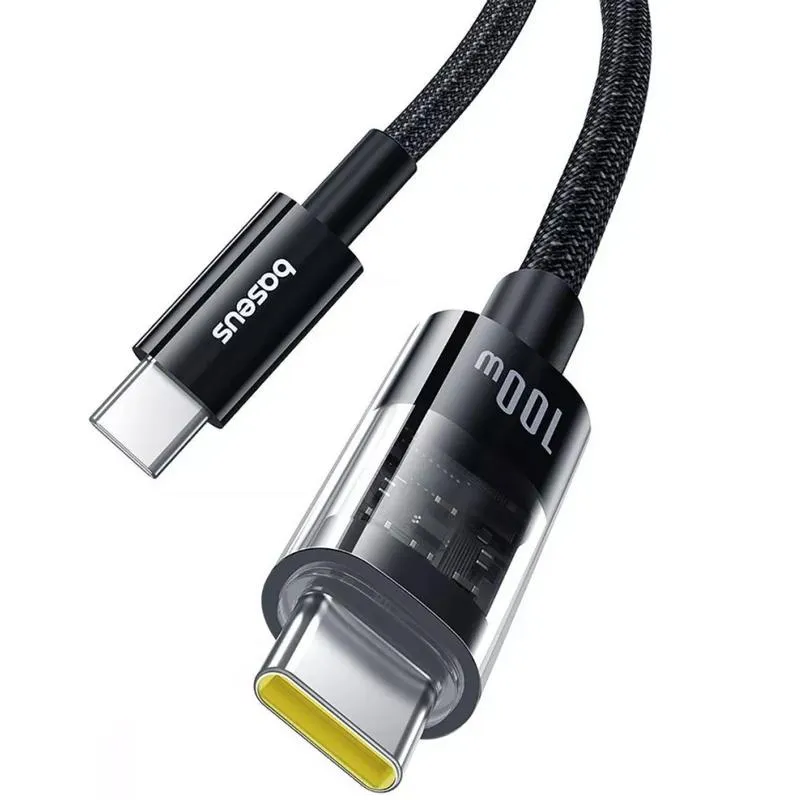 Дата кабель Baseus Gem Fast Charging Type-C to Type-C 100W Cluster Black — фото 2