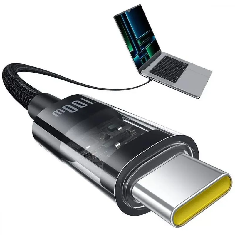 Дата кабель Baseus Gem Fast Charging Type-C to Type-C 100W Cluster Black — фото 4
