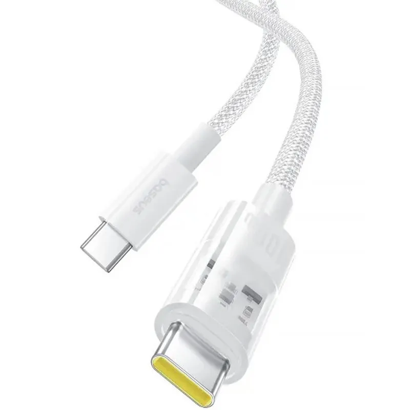 Дата кабель Baseus Gem Fast Charging Type-C to Type-C 100W Moon White — фото 4