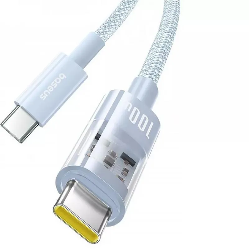 Дата кабель Baseus Gem Fast Charging Type-C to Type-C 100W Blue — фото 2