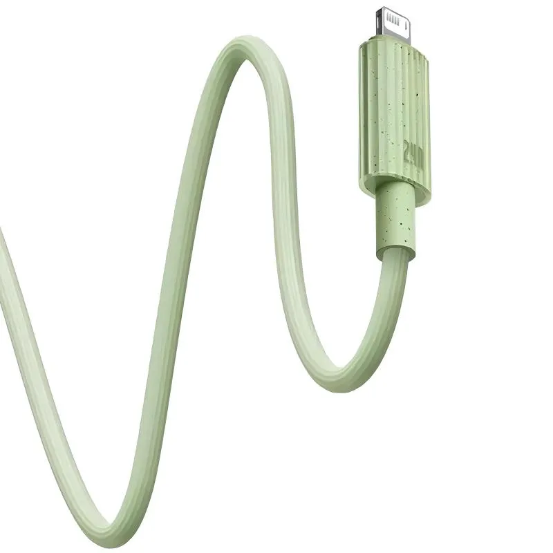 Дата кабель Baseus Habitat Series Fast Charging USB to Lightning 2.4A Natural Green — фото 2