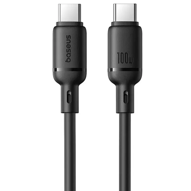 Дата кабель Baseus Silky Series OS Fast Charging Type-C to Type-C 100W Cluster Black