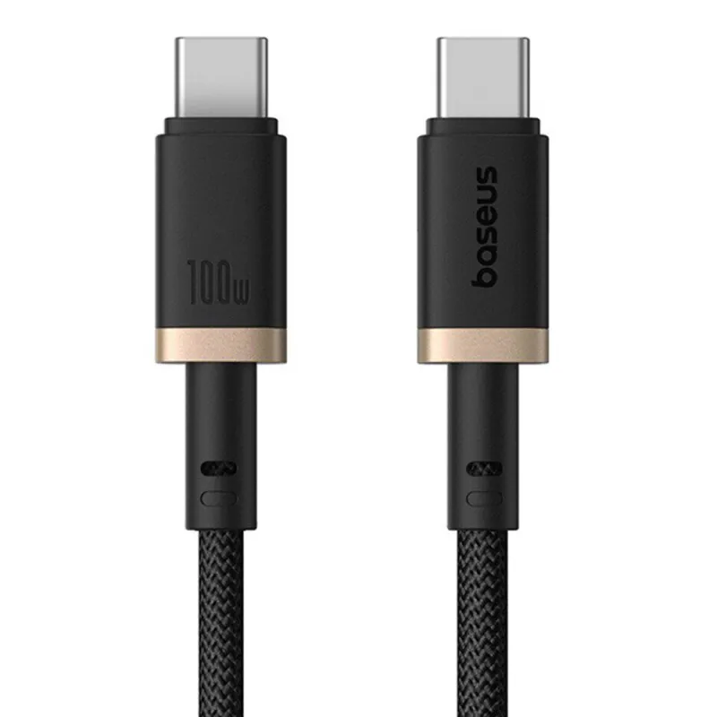 Дата кабель Baseus Dura Series Fast Charging Type-C to Type-C 100W Gold / Black