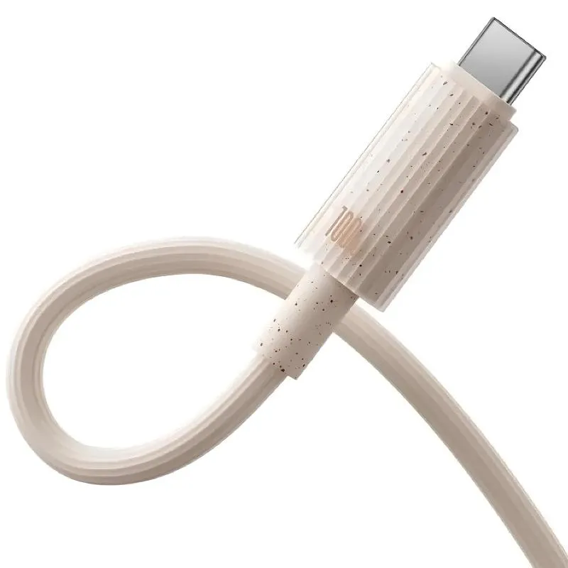 Дата кабель Baseus Habitat Series Fast Charging USB to Type-C 100W Wheat Pink — фото 2