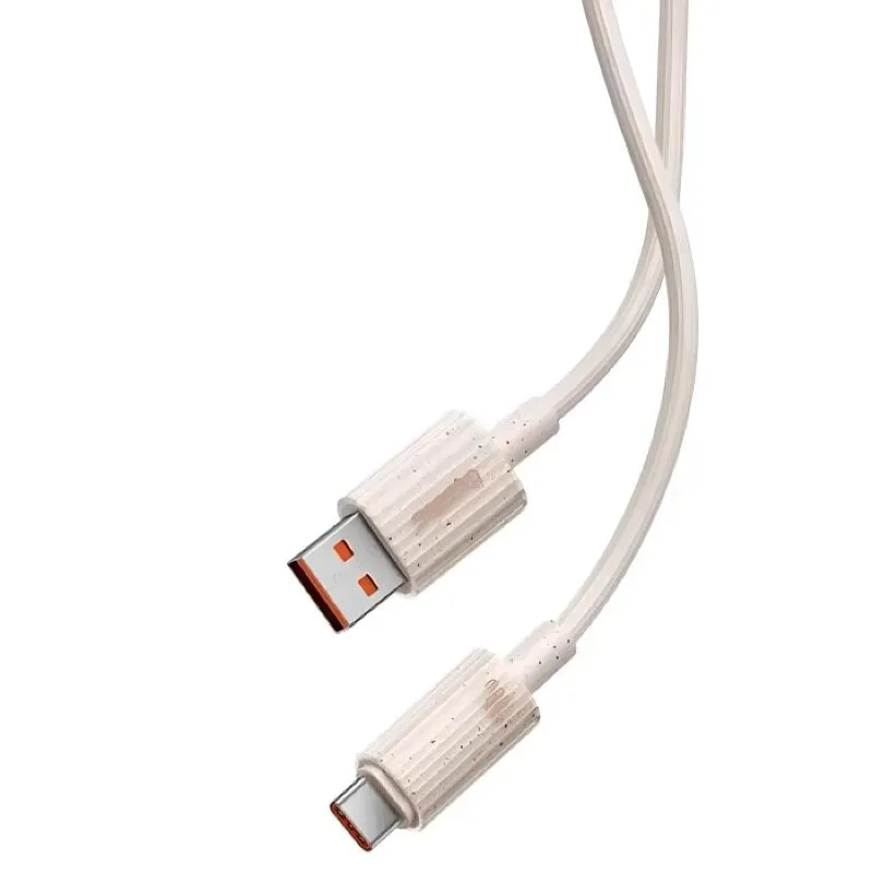 Дата кабель Baseus Habitat Series Fast Charging USB to Type-C 100W Wheat Pink — фото 3