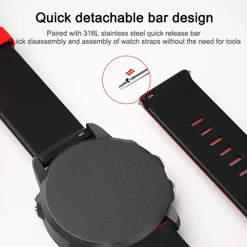 Ремінець Ribby для Smart Watch 22mm Red — фото 3
