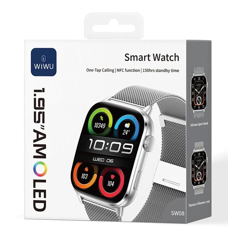 Смарт-годинник WiWU SW08 Smart sports watch Silver — фото 5