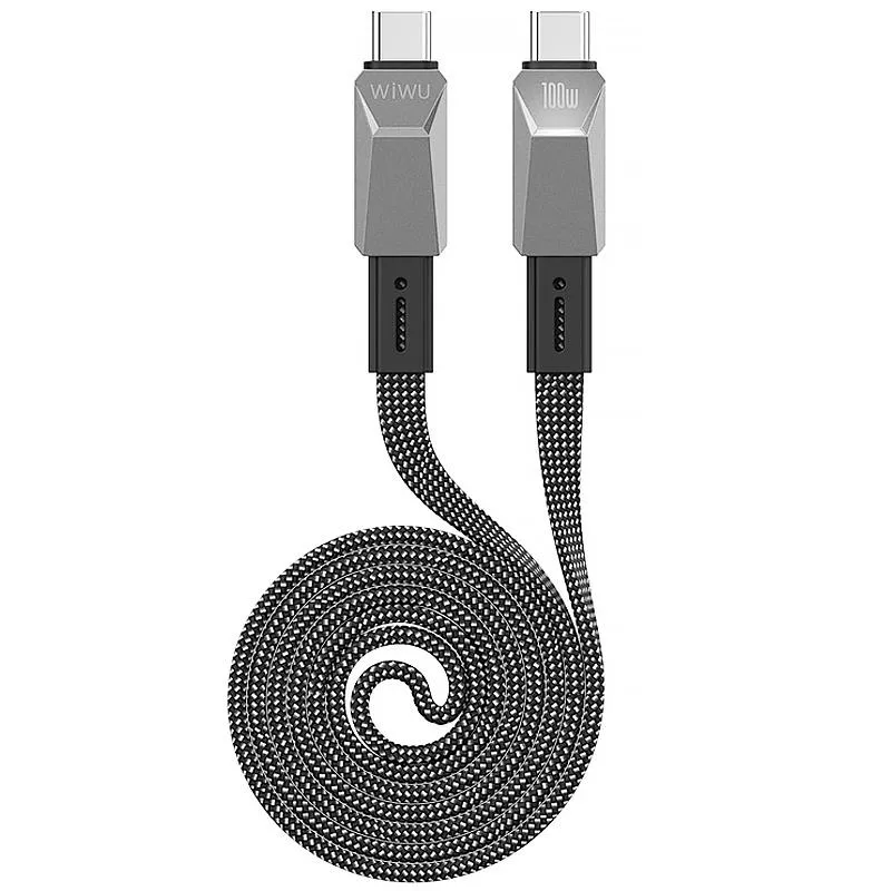 Дата кабель WIWU C078 Type-C to Type-C 100W Silver