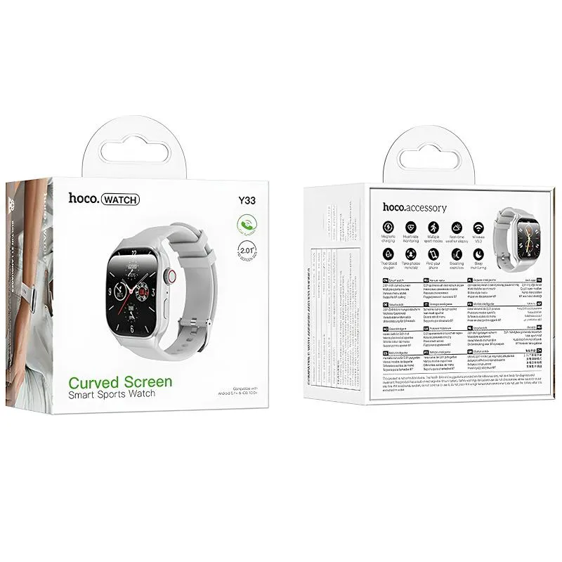 Смарт-годинник Hoco Y33 Smart sports watch Silver — фото 4