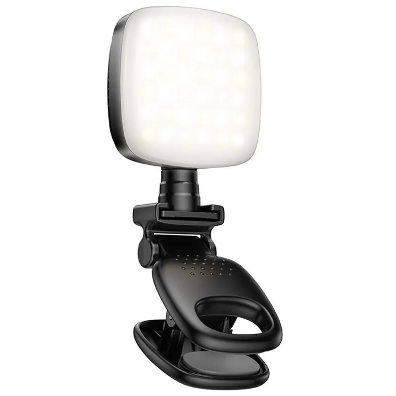 Портативна лампа для селфі Hoco K28 Square Selfie Light 200 mAh Black