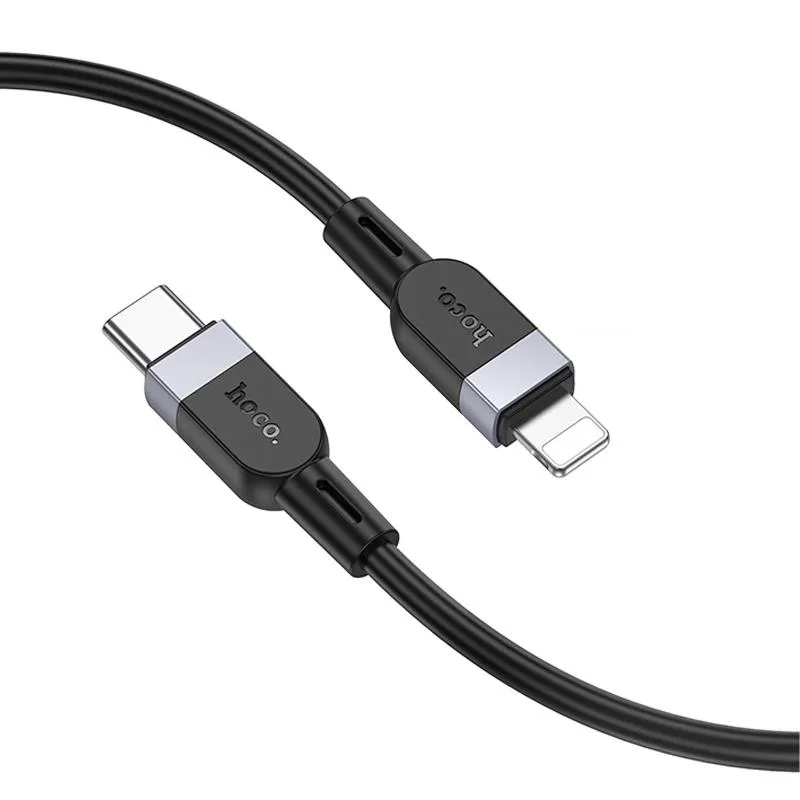 Дата кабель Hoco X109 Energy silicone Type-C to Lightning Black — фото 4