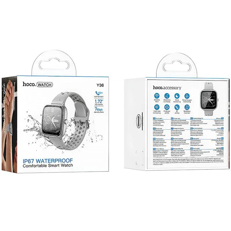 Смарт-годинник Hoco Y36 Smart sports watch Silver — фото 2