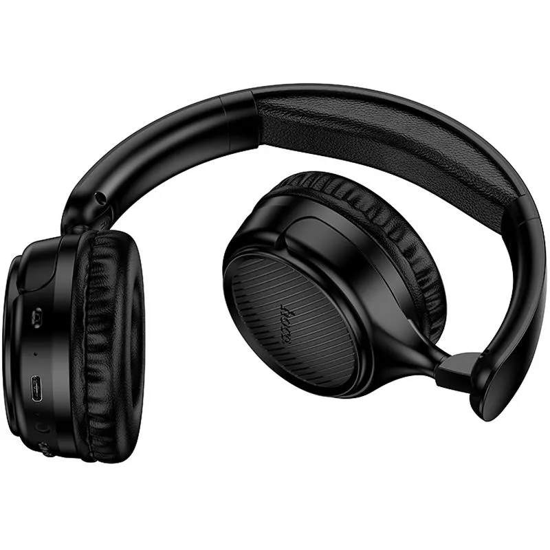 Накладні бездротові навушники Hoco W66 Wave Black — фото 3