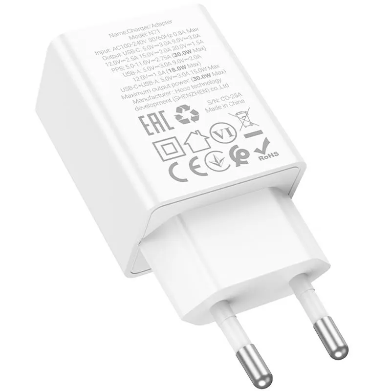 МЗП Hoco N71 Nuevo PD30W+QC3.0 White — фото 4