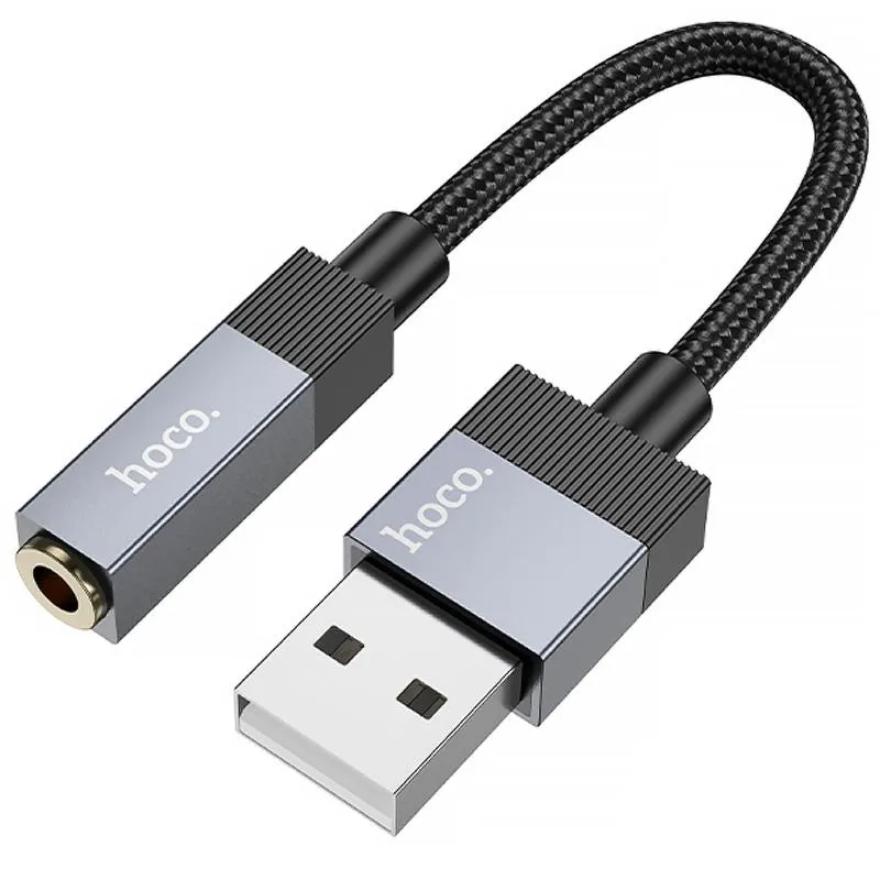 Перехідник Hoco UPA32D Clever USB to 3.5mm Black — фото 3