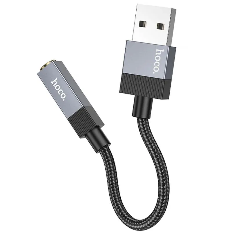 Перехідник Hoco UPA32D Clever USB to 3.5mm Black — фото 4