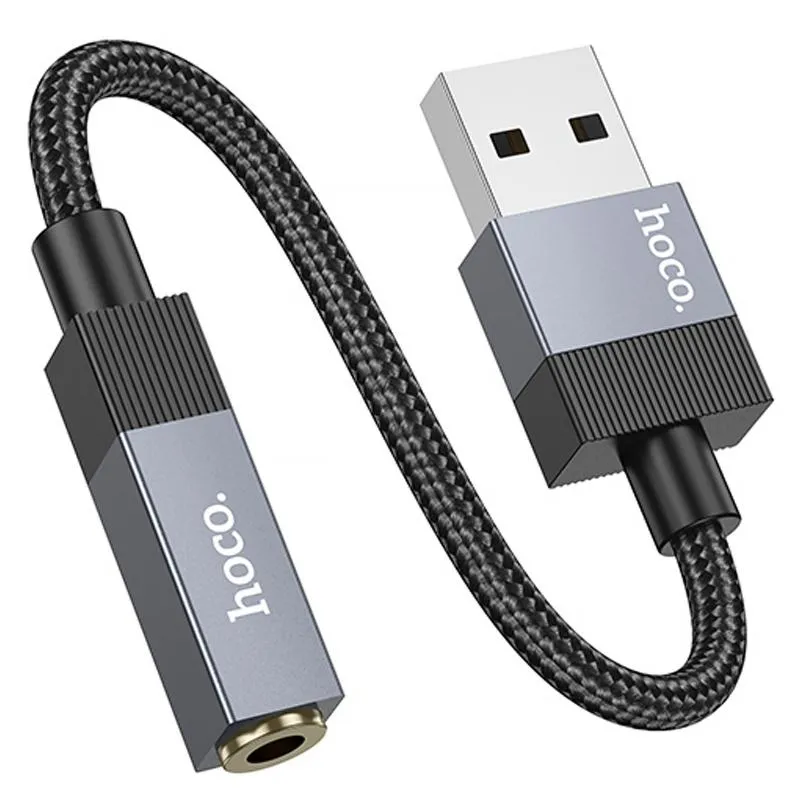 Перехідник Hoco UPA32D Clever USB to 3.5mm Black — фото 5