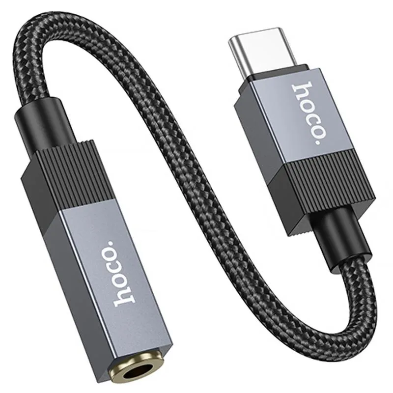 Перехідник Hoco UPA32C Type-C to 3.5mm Black — фото 5