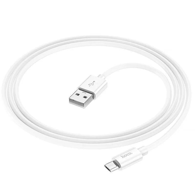 Дата кабель Hoco X87 Magic silicone USB to MicroUSB White — фото 5
