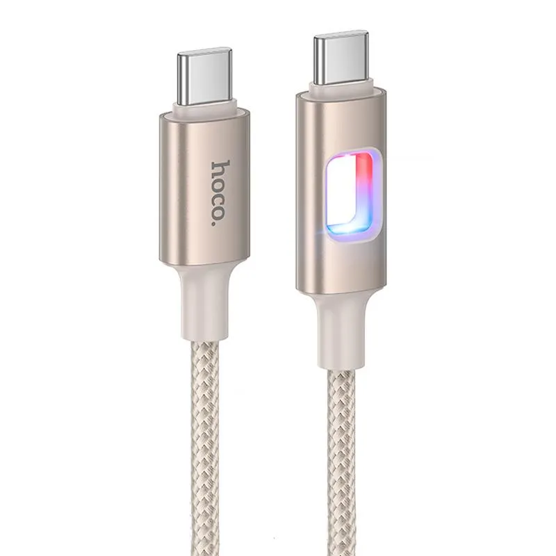 Дата кабель Hoco U144 New Type-C to Type-C 60W Gold