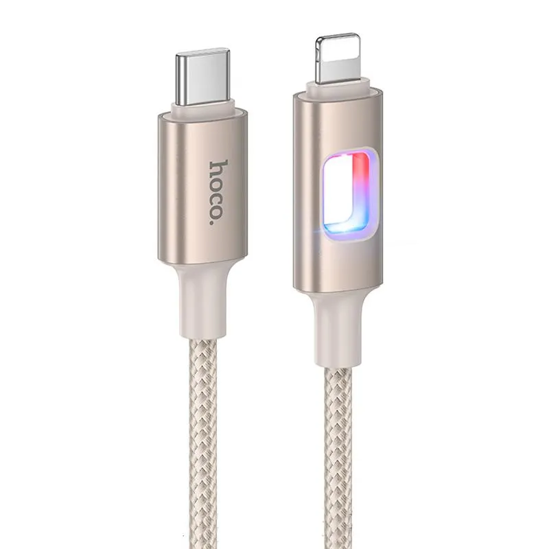 Дата кабель Hoco U144 New Type-C to Lightning 27W Gold