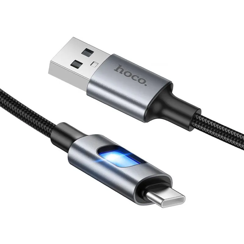 Дата кабель Hoco U144 New USB to Type-C 3A Black — фото 4