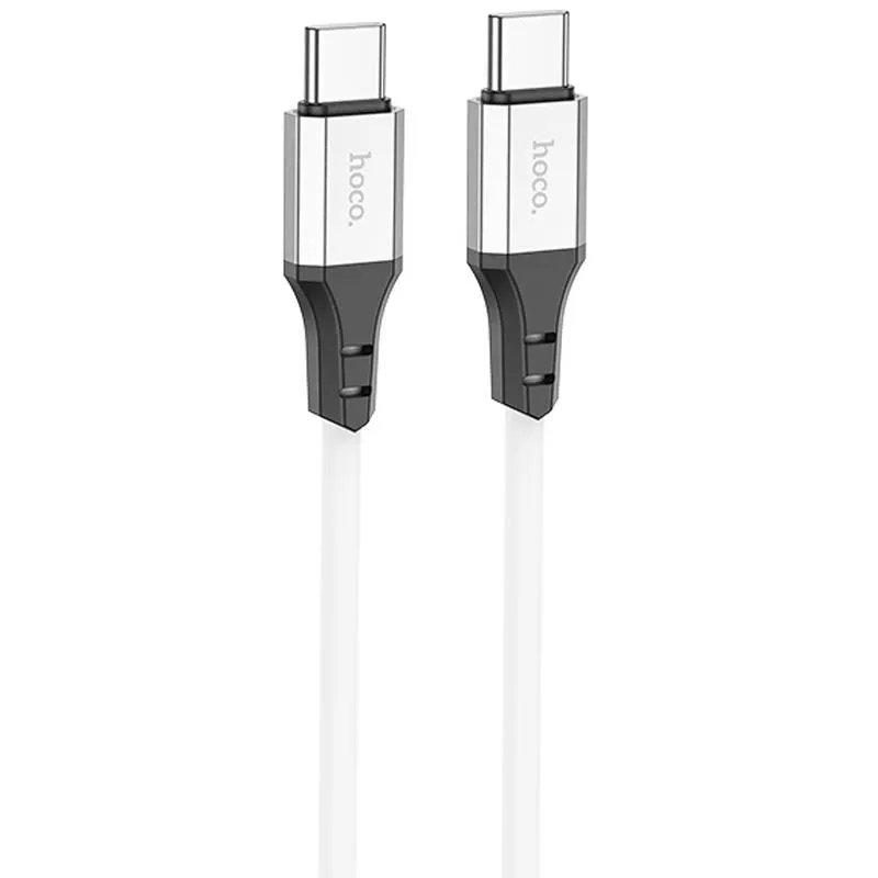 Дата кабель Hoco X86 Spear Type-C to Type-C 60W White