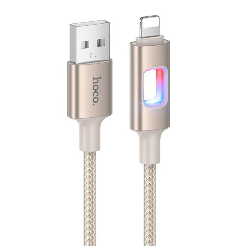 Дата кабель Hoco U144 New USB to Lightning 2.4A Gold