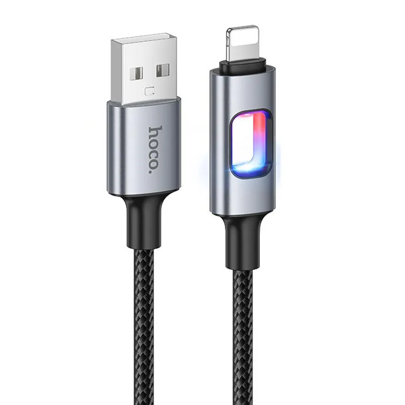 Дата кабель Hoco U144 New USB to Lightning 2.4A Black