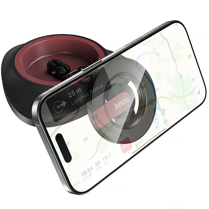 Автотримач Hoco H90 Tower magnetic Black / Red — фото 2