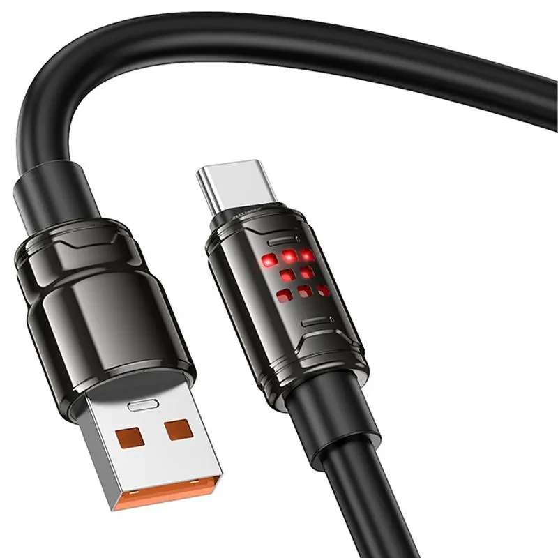 Дата кабель Hoco U143 Joy USB to Type-C 5A Black — фото 3