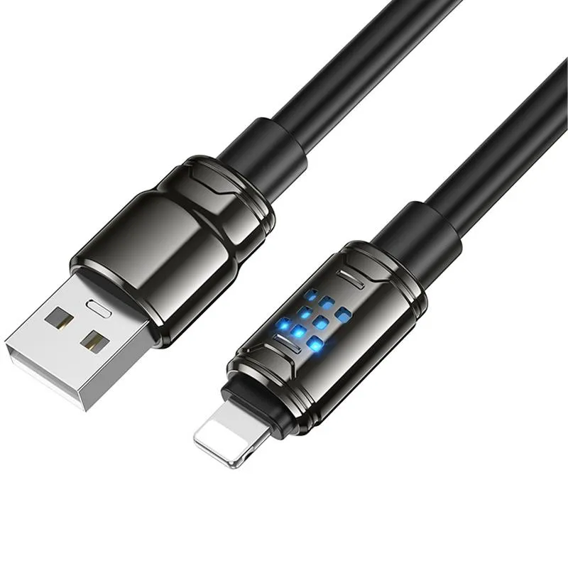 Дата кабель Hoco U143 Joy USB to Lightning 2.4A Black — фото 4