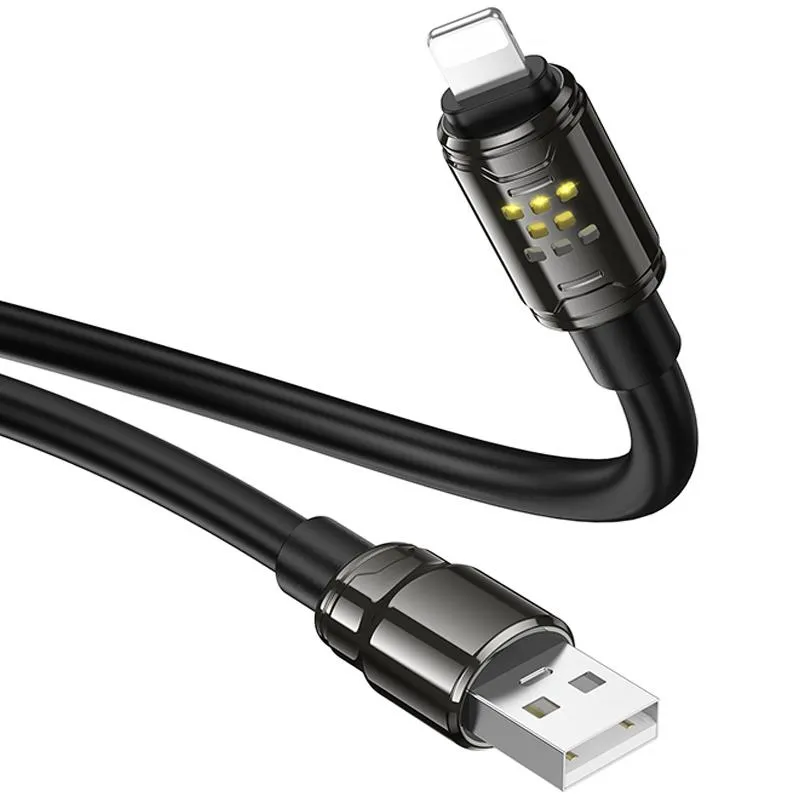 Дата кабель Hoco U143 Joy USB to Lightning 2.4A Black — фото 5