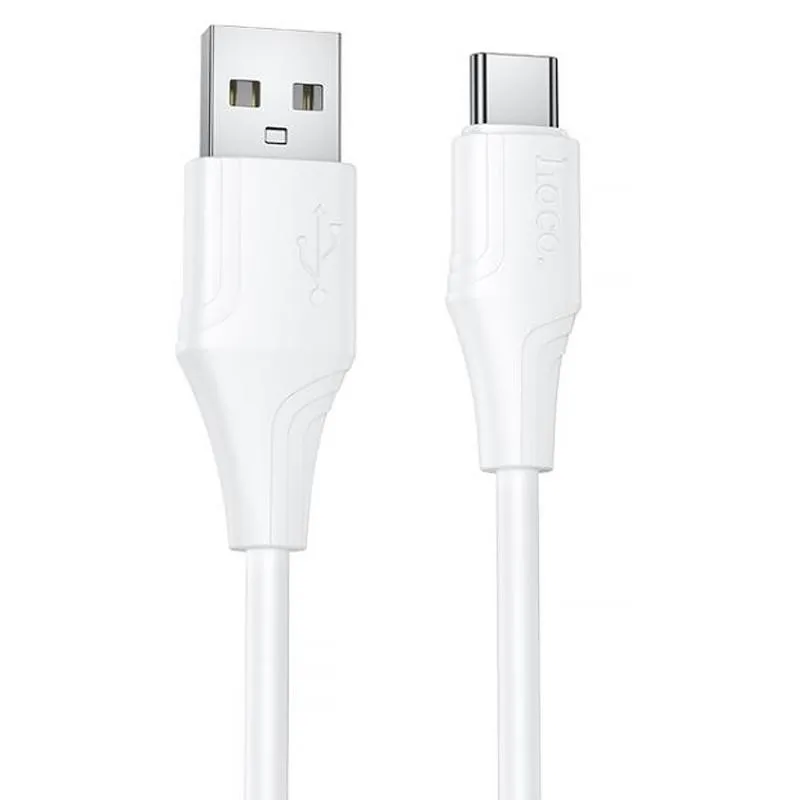 Дата кабель Hoco X124 Bien silicone USB to Type-C 3A White