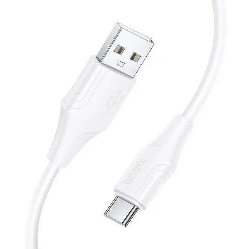 Дата кабель Hoco X124 Bien silicone USB to Type-C 3A White — фото 2