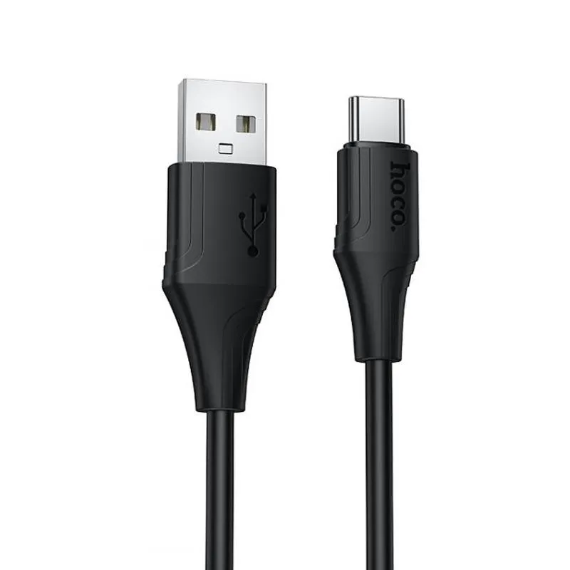 Дата кабель Hoco X124 Bien silicone USB to Type-C 3A Black