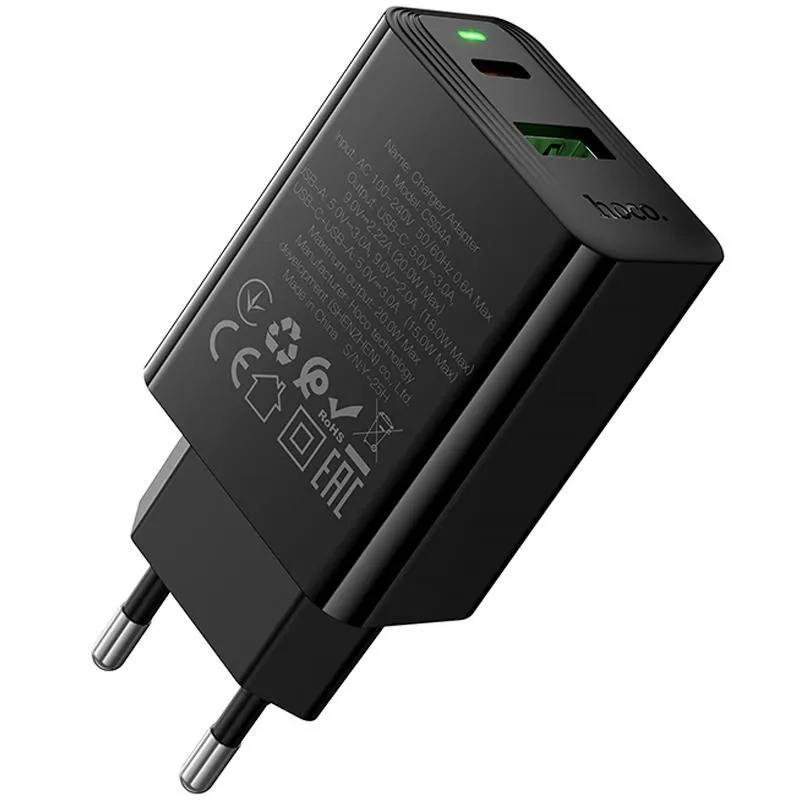 МЗП Hoco CS94A Leader PD20W+QC3.0 Black — фото 4