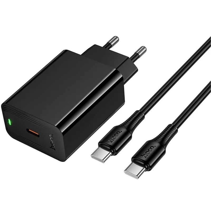МЗП Hoco CS93A Leader PD20W + кабель Type-C to Type-C Black — фото 3