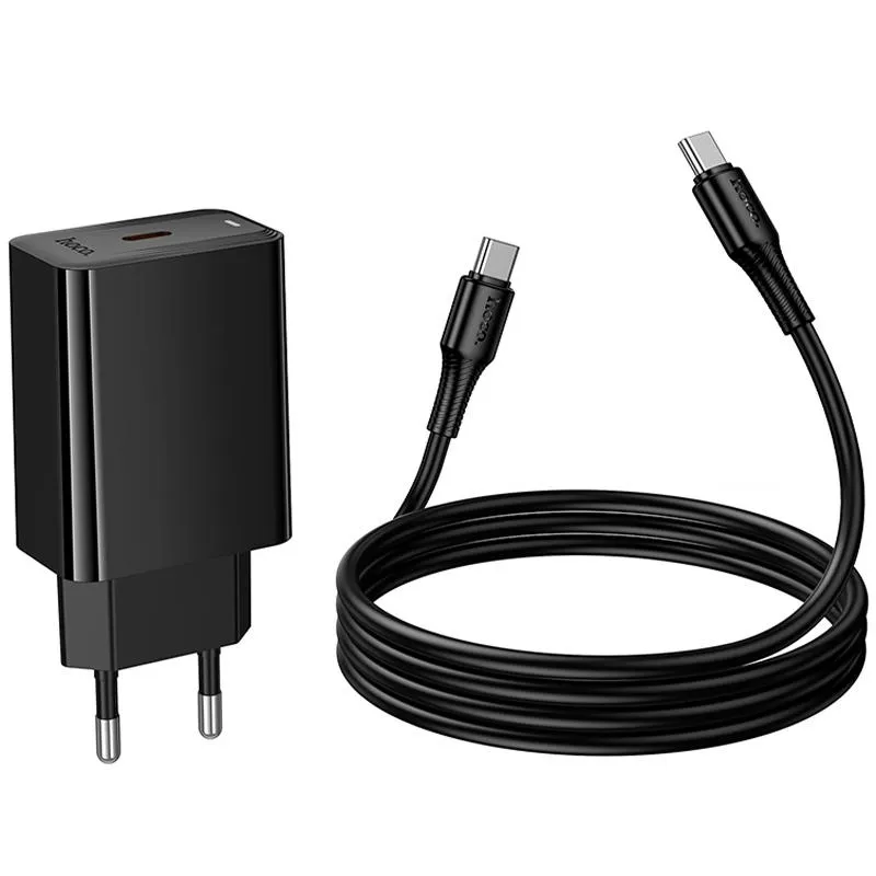 МЗП Hoco CS93A Leader PD20W + кабель Type-C to Type-C Black — фото 4