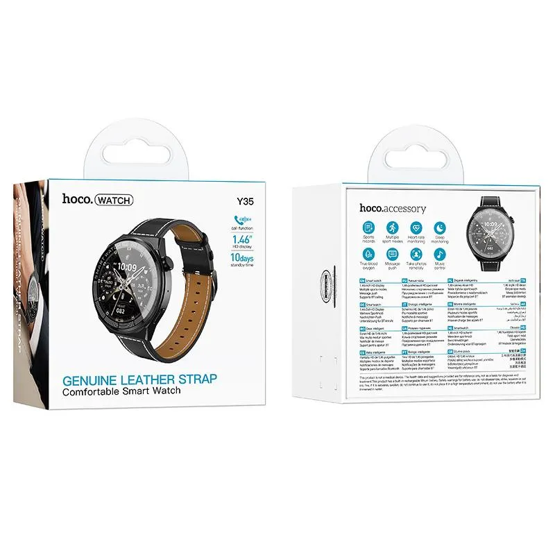 Смарт-годинник Hoco Y35 Smart sports watch Black — фото 3