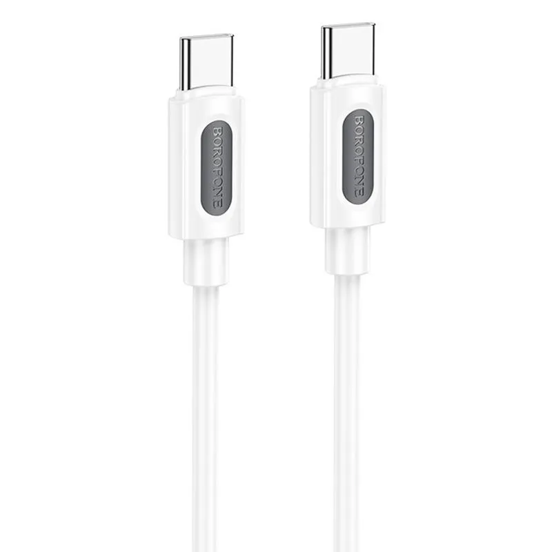 Дата кабель Borofone BX114 Structure Type-C to Type-C 60W White