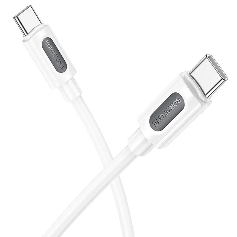 Дата кабель Borofone BX114 Structure Type-C to Type-C 60W White — фото 3