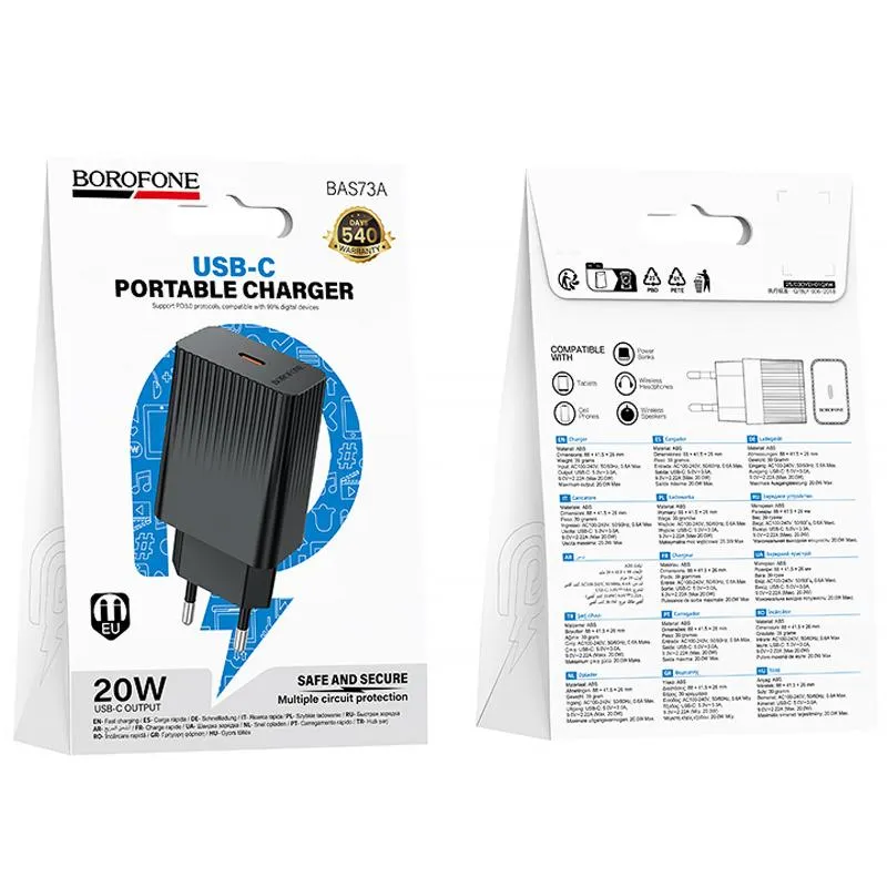МЗП Borofone BAS73A Source PD20W Black — фото 3