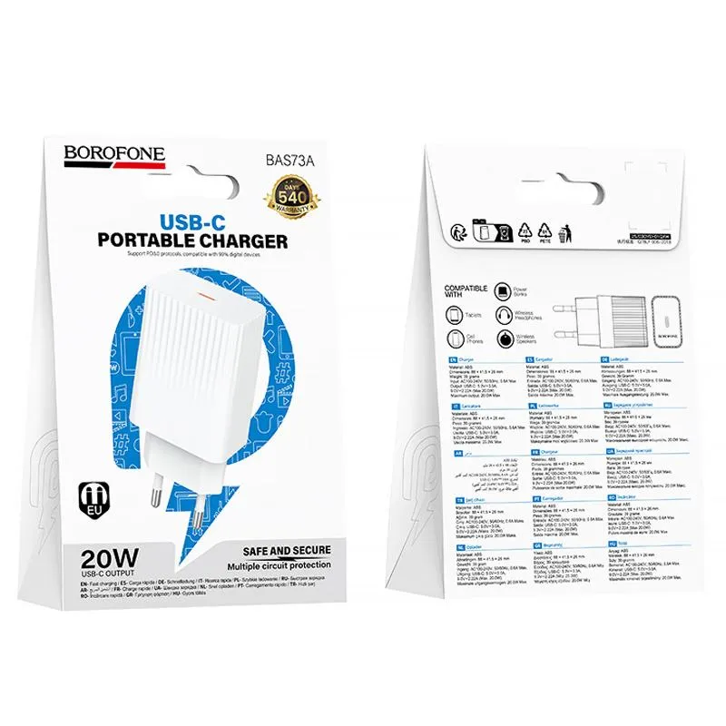 МЗП Borofone BAS73A Source PD20W White — фото 5