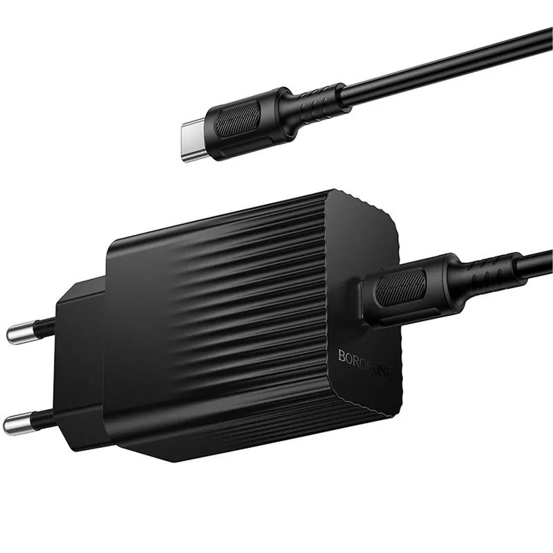 МЗП Borofone BAS73A Source PD20W + кабель Type-C to Type-C Black — фото 3