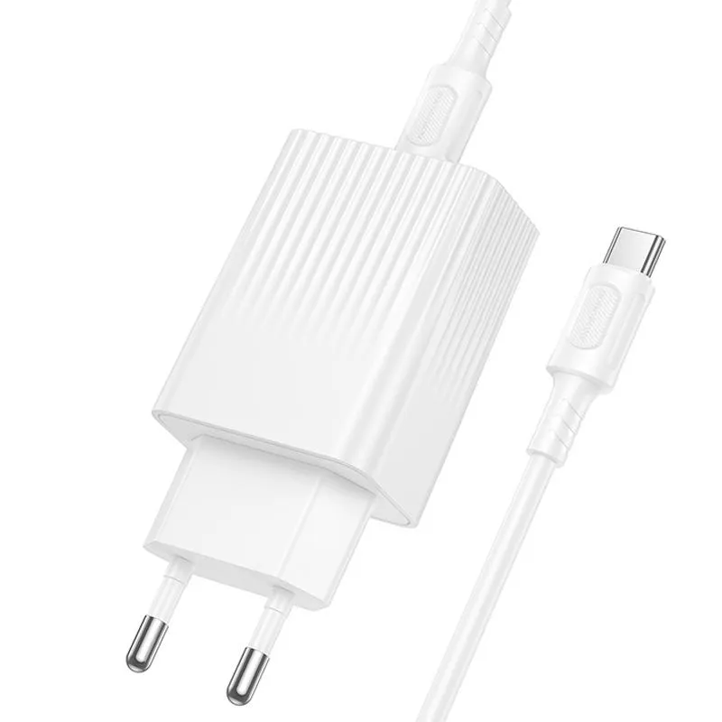 МЗП Borofone BAS73A Source PD20W + кабель Type-C to Type-C White — фото 4