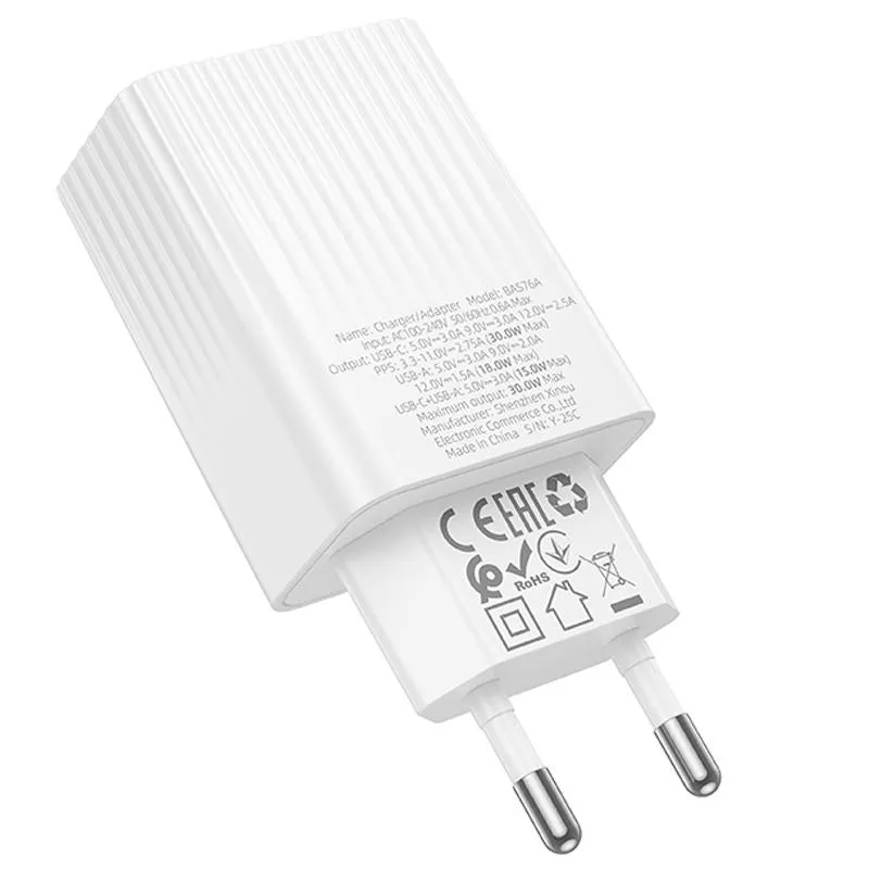 МЗП Borofone BAS76A Source PD30W+QC3.0 White — фото 4