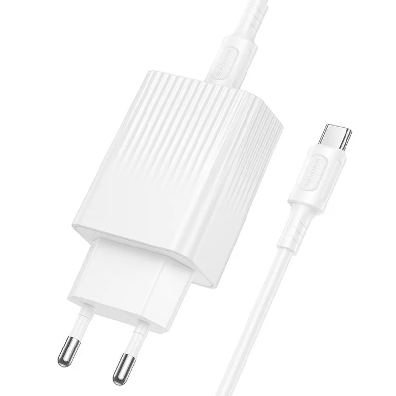 МЗП Borofone BAS75A Source PD30W + кабель Type-C to Type-C White — фото 4