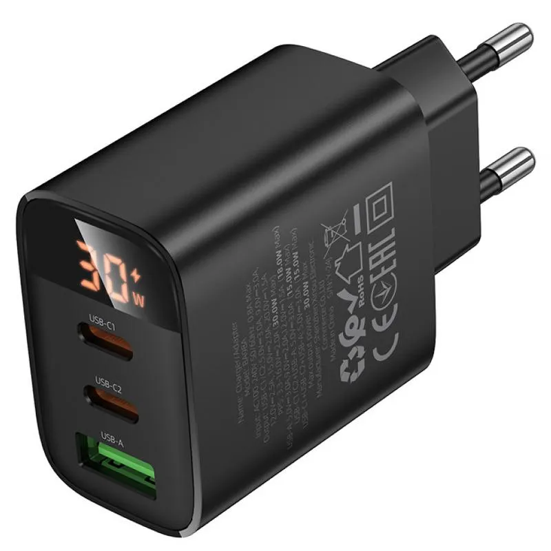 МЗП Borofone BA98A Ilustre with digital display PD30W Black — фото 7